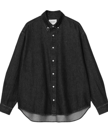 Carhartt WIP L/S Lucas Shirt Black - KYOTO - Carhartt WIP