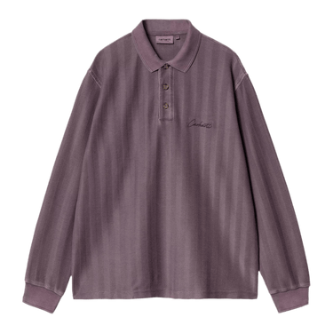 Carhartt WIP L/S Morrison Rugby Shirt Huckleberry pigment garment dyed - KYOTO - Carhartt WIP