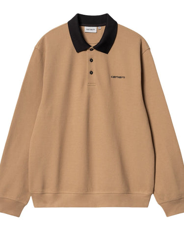 Carhartt WIP L/S Vance Rugby Shirt Peanut / Black - KYOTO - Carhartt WIP