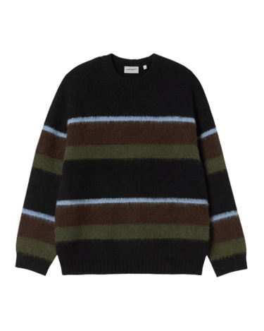 Carhartt WIP Merton Sweater Sundling Stripe, Palisander - KYOTO - Carhartt WIP