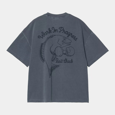 Carhartt WIP S/S Bait Shack T-Shirt Dusky Blue garment dyed - KYOTO - Carhartt WIP