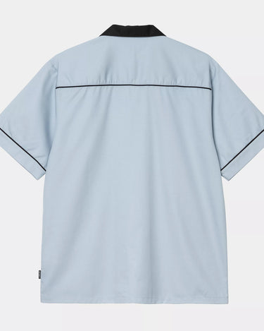 Carhartt WIP S/S Bowl Shirt Blue Fog / Black - KYOTO - Carhartt WIP