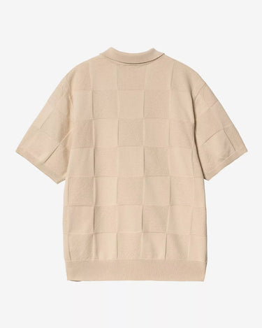 Carhartt WIP S/S Checker Polo Striktrøje Fleur De Sel - KYOTO - Carhartt WIP