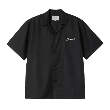 Carhartt WIP S/S Delray Shirt Black / White - KYOTO - Carhartt WIP