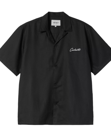 Carhartt WIP S/S Delray Shirt Black / White - KYOTO - Carhartt WIP