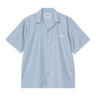 Carhartt WIP S/S Delray Shirt Frosted Blue / White - KYOTO - Carhartt WIP