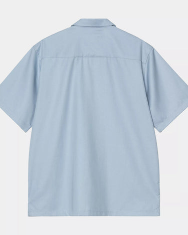 Carhartt WIP S/S Delray Shirt Frosted Blue / White - KYOTO - Carhartt WIP