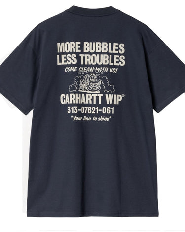 Carhartt WIP S/S Less Troubles T - Shirt Blue - KYOTO - Carhartt WIP