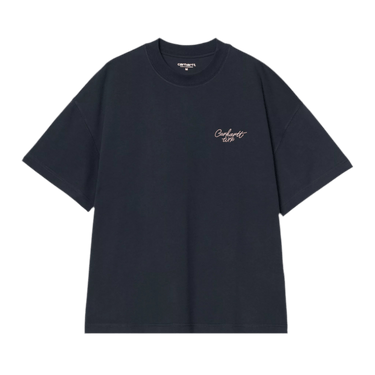 Carhartt WIP S/S Signature Script T-Shirt Deep Night / Glassy Pink - KYOTO - Carhartt WIP