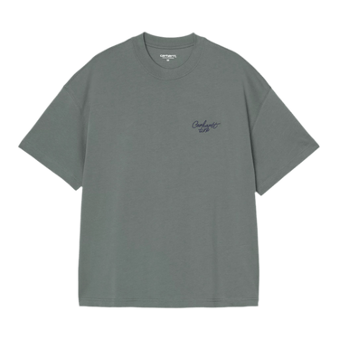 Carhartt WIP S/S Signature Script T-Shirt Silver Pine / Jupiter - KYOTO - Carhartt WIP