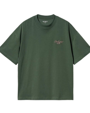 Carhartt WIP S/S Signature Script T-Shirt Sycamore Tree / Dusty Rose - KYOTO - Carhartt WIP