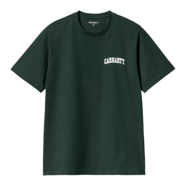 Carhartt WIP S/S University Script T-Shirt Conifer / White - KYOTO - Carhartt WIP