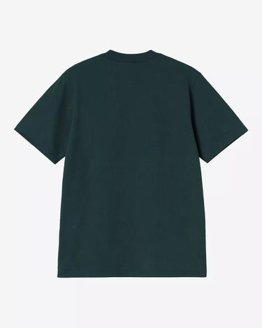 Carhartt WIP S/S University Script T-Shirt Deep Lagoon / White - KYOTO - Carhartt WIP