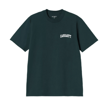 Carhartt WIP S/S University Script T-Shirt Deep Lagoon / White - KYOTO - Carhartt WIP