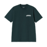 Carhartt WIP S/S University Script T-Shirt Deep Lagoon / White - KYOTO - Carhartt WIP