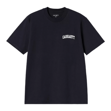 Carhartt WIP S/S University Script T-Shirt Deep Night / White - KYOTO - Carhartt WIP