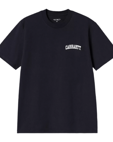 Carhartt WIP S/S University Script T-Shirt Deep Night / White - KYOTO - Carhartt WIP