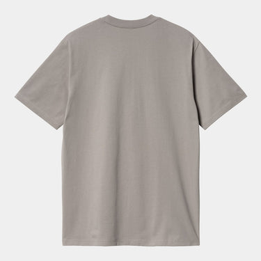 Carhartt WIP S/S University Script T-Shirt Misty Grey / White - KYOTO - Carhartt WIP