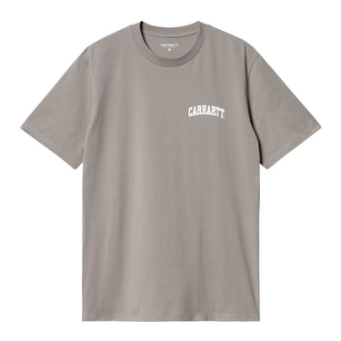 Carhartt WIP S/S University Script T-Shirt Misty Grey / White - KYOTO - Carhartt WIP