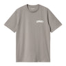 Carhartt WIP S/S University Script T-Shirt Misty Grey / White - KYOTO - Carhartt WIP