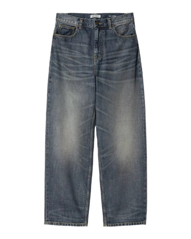 Carhartt WIP W' Brandon Pant Blue worn used wash - KYOTO - Carhartt WIP women