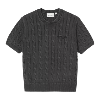 Carhartt WIP W' Carter Knit T-Shirt Black - KYOTO - Carhartt WIP