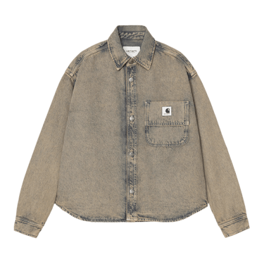 Carhartt WIP W' Georgia Shirt Jacket Blue / Leather - KYOTO - Carhartt WIP women