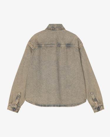 Carhartt WIP W' Georgia Shirt Jacket Blue / Leather - KYOTO - Carhartt WIP women