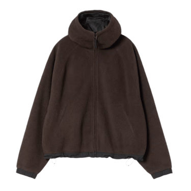 Carhartt WIP W' Hooded Helix Fleece Jacket Palisander / Black - KYOTO - Carhartt WIP women