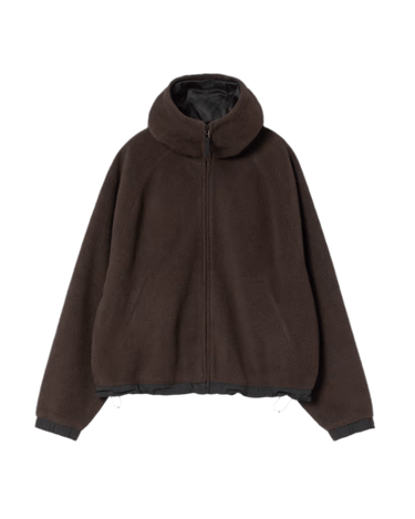 Carhartt WIP W' Hooded Helix Fleece Jacket Palisander / Black - KYOTO - Carhartt WIP women