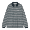 Carhartt WIP W' L/S Largo Polo T-Shirt Largo Stripe, Deep Lagoon - KYOTO - Carhartt WIP women