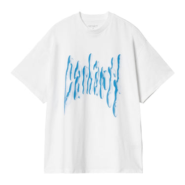 Carhartt WIP W' S/S Goo T - Shirt White / Blue - KYOTO - Carhartt WIP women