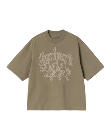 Carhartt WIP W' S/S Hackwork T-Shirt Brass / Salt - KYOTO - Carhartt WIP women