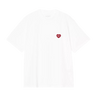 Carhartt WIP W' S/S Heart Patch T-Shirt White / Red - KYOTO - Carhartt WIP women