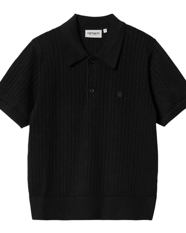 Carhartt WIP women W' S/S Norlina Polo Black - KYOTO - Carhartt WIP women