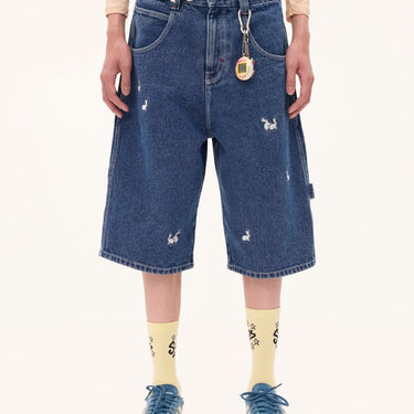 Carne Bollente Bunny Bonanza Washed Blue shorts - KYOTO - Carne Bollente