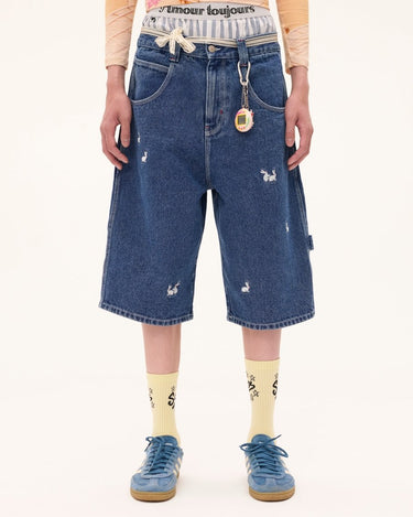 Carne Bollente Bunny Bonanza Washed Blue shorts - KYOTO - Carne Bollente