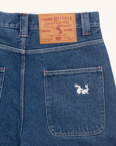 Carne Bollente Bunny Bonanza Washed Blue shorts - KYOTO - Carne Bollente