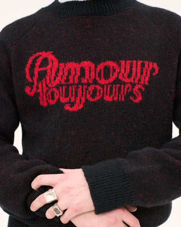 Carne Bollente Fuzzy Love Black knit - KYOTO - Carne Bollente