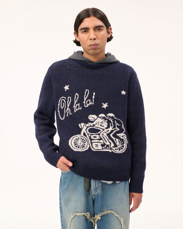 Carne Bollente Ménage à Trois, Oh La La Navy knit - KYOTO - Carne Bollente