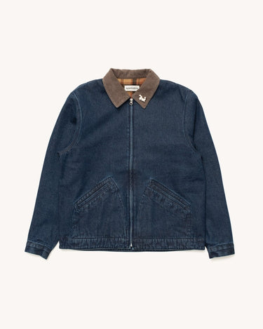 Carne Bollente Moto Rabbit (Alt. Stud Bunny) Washed Blue overshirts - KYOTO - Carne Bollente