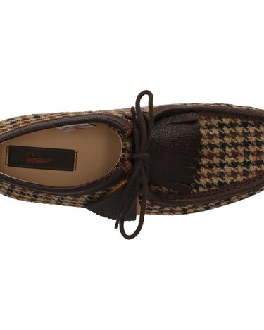 Clarks Wallabee G Brown Tweed Comb shoe - KYOTO - Clarks