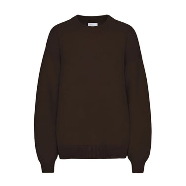 Colorful Oversized Merino Wool Crew Coffee Brown - KYOTO - Colorful Standard