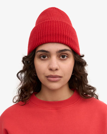 Colorful Standard Merino Wool Hat Scarlet Red - KYOTO - Colorful Standard