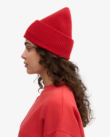 Colorful Standard Merino Wool Hat Scarlet Red - KYOTO - Colorful Standard