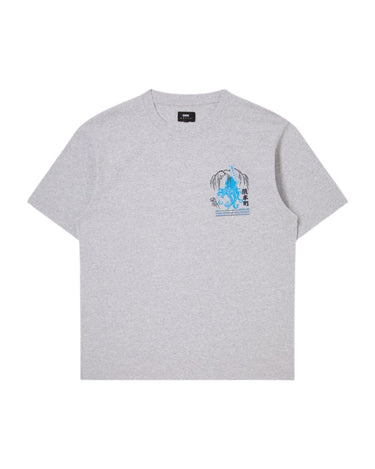 EDWIN DRINK MOOD T-shirt GREY MARL - KYOTO - EDWIN