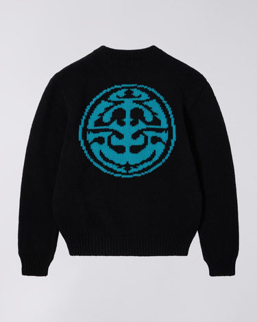 EDWIN ELLIS SWEATER - BLACK/BALTIC - KYOTO - EDWIN