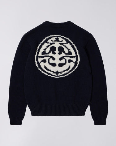 EDWIN ELLIS SWEATER - NAVY/OFF WHITE - KYOTO - EDWIN
