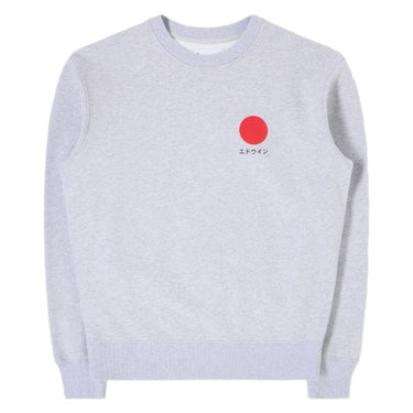 EDWIN JAPANESE SUN Sweatshirt GREY MARL - KYOTO - EDWIN