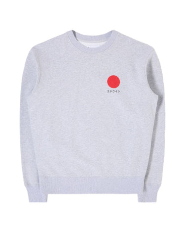 EDWIN JAPANESE SUN Sweatshirt GREY MARL - KYOTO - EDWIN